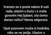“Vraćam se s posla nakon 8 sati rada…”