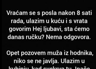 “Vraćam se s posla nakon 8 sati rada…”