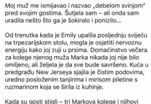 Moj muž me ismijavao i nazvao „debelom svinjom“ pred svojim gostima. Šutjela sam – ali onda sam uradila nešto što ga je šokiralo i ponizilo…