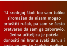 “U srednjoj školi bio sam toliko siromašan da nisam mogao”
