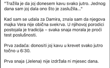 “Svekrva je ‘testirala’ sve snaje – ali kad je došao moj red, napravila sam nešto neočekivano”