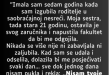 “Imala sam sedam godina kada sam izgubila roditelje…”