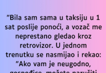 “Bila sam sama u taksiju u 1 sat poslije ponoći…”