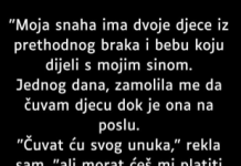 “Moja snaha ima dvoje djece iz prethodnog braka…”