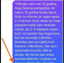 “Oženjen sam već 15 godina, moja žena je prezgodna.”