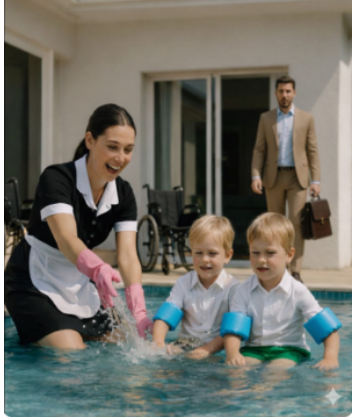 Blizanci milionera nikada se nisu smejali – Ono što je kućna pomoćnica uradila pored bazena slomilo je očevo srce