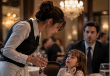 Nitko se nije usudio pomaknuti kad je kći milijunaša viknula: “Mama!”… ali pravi užas počeo je tek kad je konobarica shvatila da glas pripada djevojčici za koju su joj rekli da je mrtva