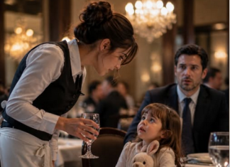 Nitko se nije usudio pomaknuti kad je kći milijunaša viknula: “Mama!”… ali pravi užas počeo je tek kad je konobarica shvatila da glas pripada djevojčici za koju su joj rekli da je mrtva